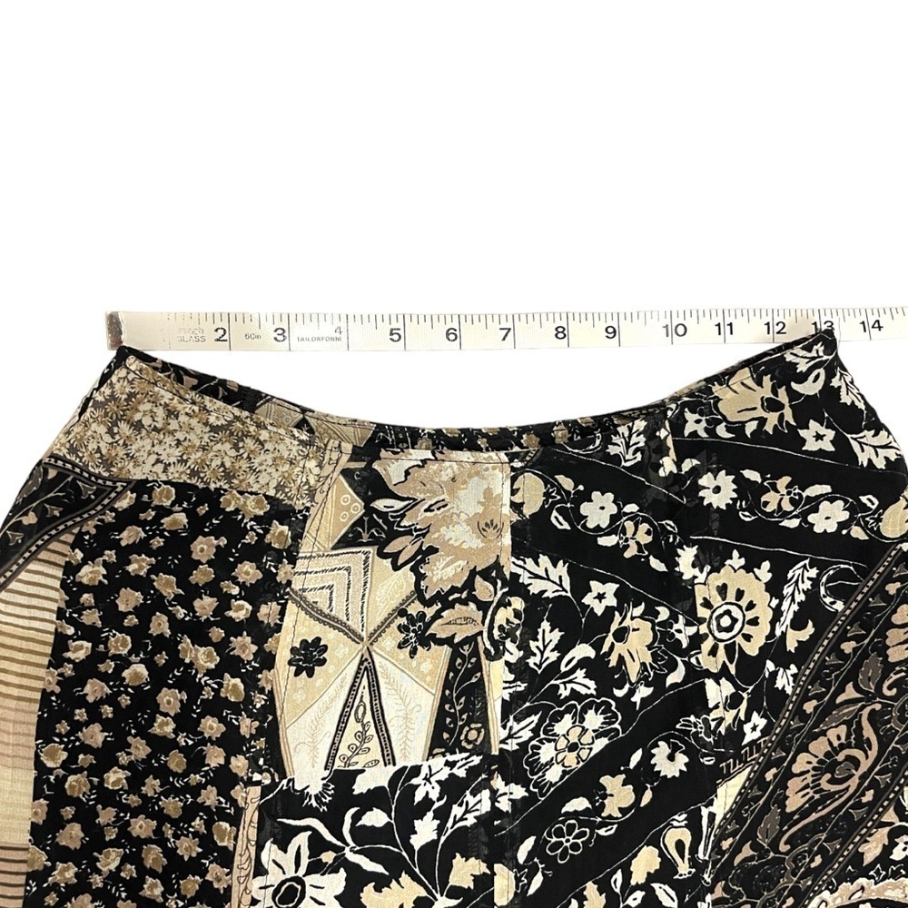 Steilmann Patchwork Skirt Size 10 Multi Print Ear… - image 6